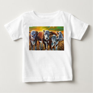 Cows in the sunset baby T-Shirt