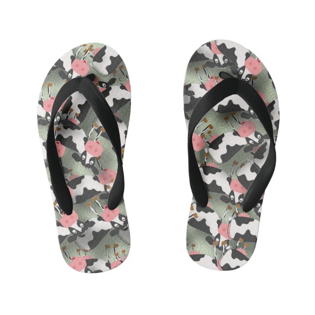 Cows Kids Flip Flops (Footbed)
