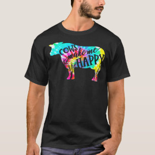 Cows Make Me Happy Farmer Cow Mother's Day T-Shirt