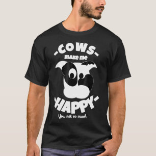 Cows Make Me Happy Love Cute Cow Farmer T-Shirt