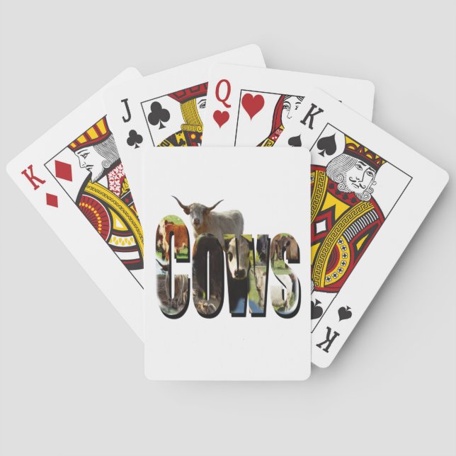 Cows Name Picture Logo With Cows,  Playing Cards (Back)