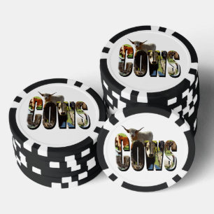 Cows Name Picture Logo With Cows,  Poker Chips