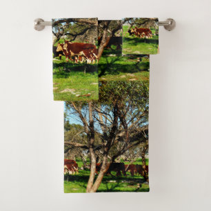 Cows On The Range, Bath Towel Set