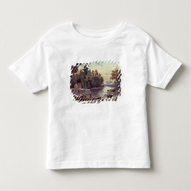 Cows on the Shore of a Lake Toddler T-Shirt (Front)