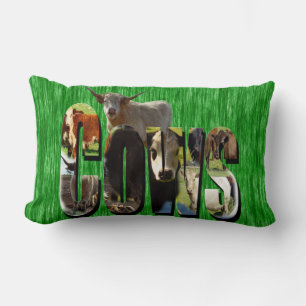 Cows Picture Logo Made With Cows, Lumbar Cushion