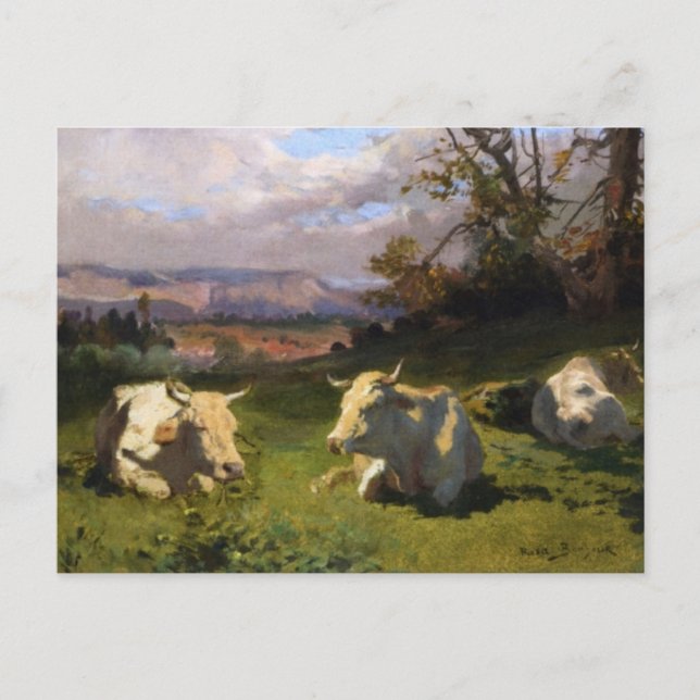 Cows Resting by Rosa Bonheur Postcard (Front)