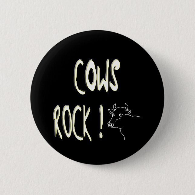 Cows Rock! Button (Front)