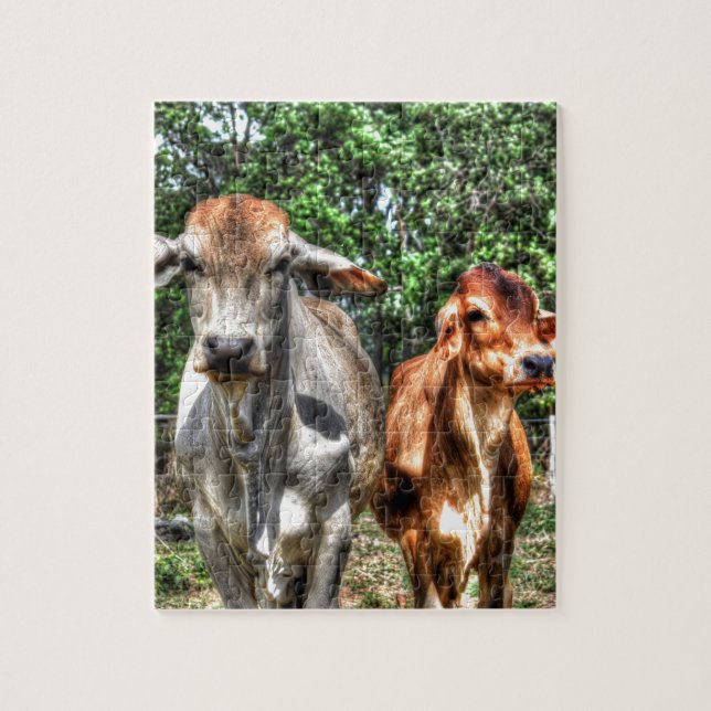 COWS RURAL QUEENSLAND AUSTRALIA ART EFFECTS JIGSAW PUZZLE (Vertical)