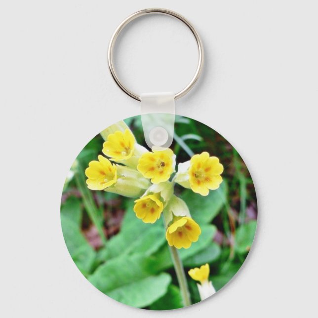 Cowslip Flower Key Ring (Front)