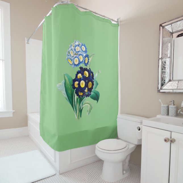 Cowslip Primrose Botanical Shower Curtain (In Situ)
