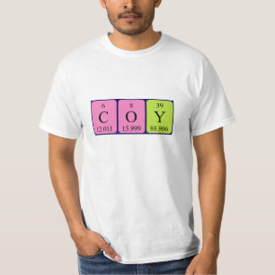 Coy periodic table name shirt