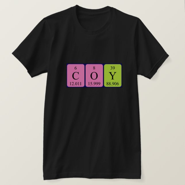 Coy periodic table name shirt (Design Front)