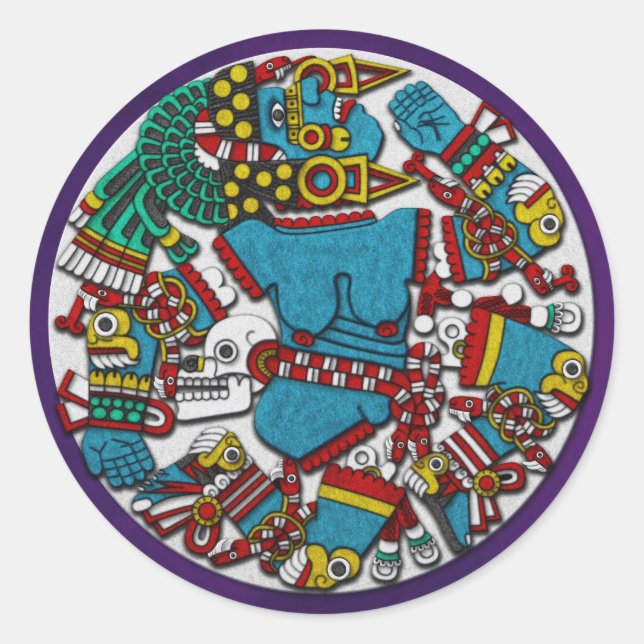 Coyolxauhqui Classic Round Sticker (Front)