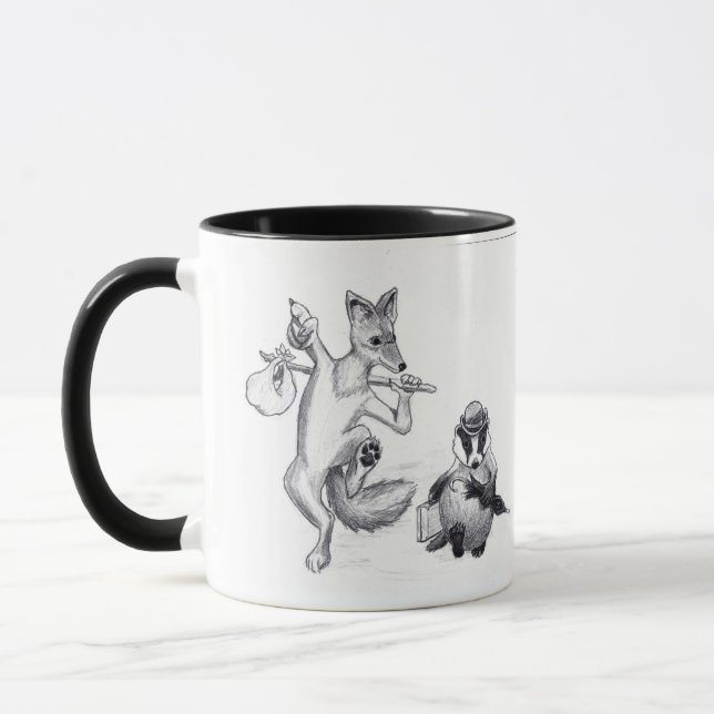 Coyote and Badger Friends Mug (Left)