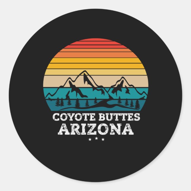 COYOTE BUTTES Arizona Classic Round Sticker (Front)