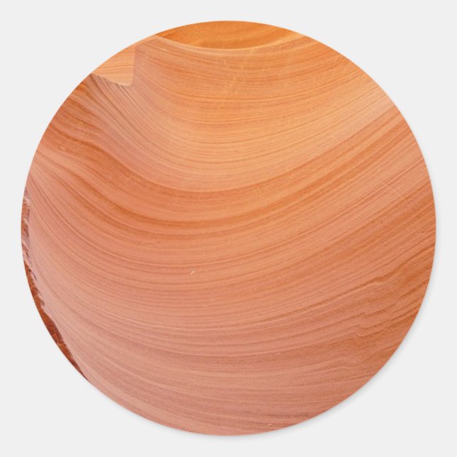 Coyote canyon the wave pattern classic round sticker (Front)