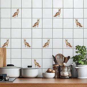Coyote ceramic tile