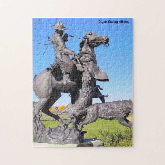 Coyote Cowboy Alberta Jigsaw Puzzle (Vertical)