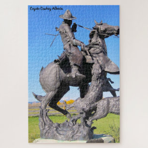 Coyote Cowboy Alberta Jigsaw Puzzle