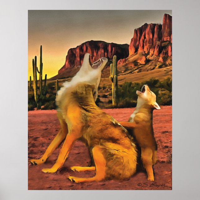 Coyote "Coyote Howling" Poster (Front)