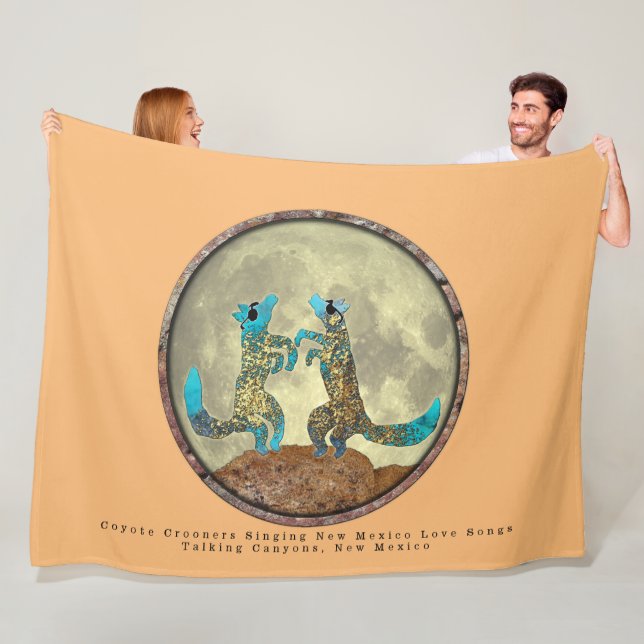 Coyote Crooners Fleece Blanket (In Situ)