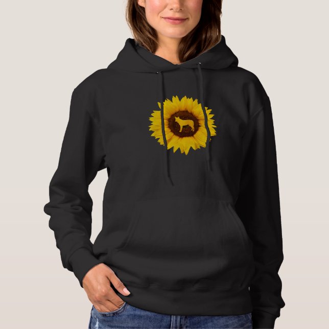Coyote  For Women Men Wolf Pup Canine Sunflower Hoodie (Front)