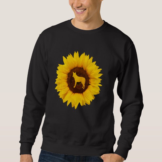 Coyote  For Women Men Wolf Pup Canine Sunflower Sweatshirt (Front)