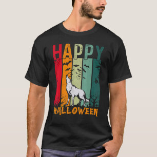 Coyote Girls Boys Retro Style Halloween Dinner P T-Shirt