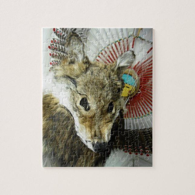 Coyote Headdress Jigsaw Puzzle (Vertical)