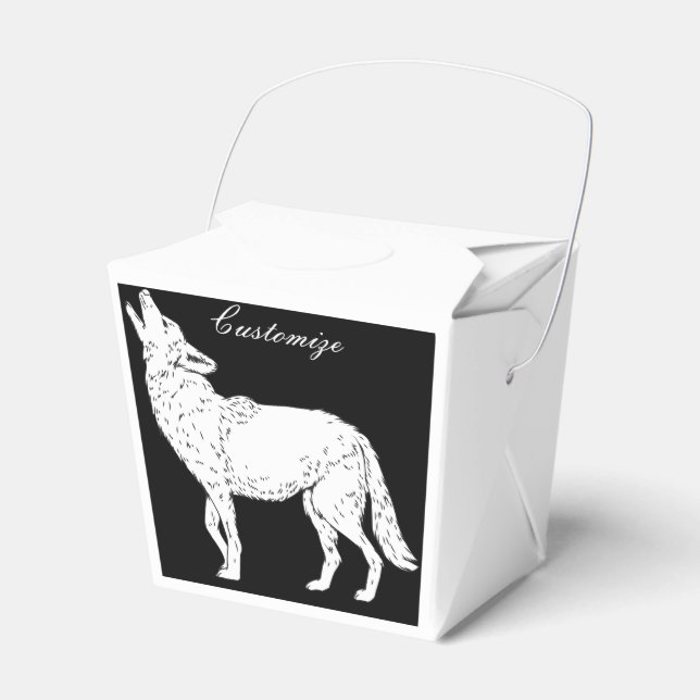 Coyote Howling Thunder_Cove Favour Box (Front Side)