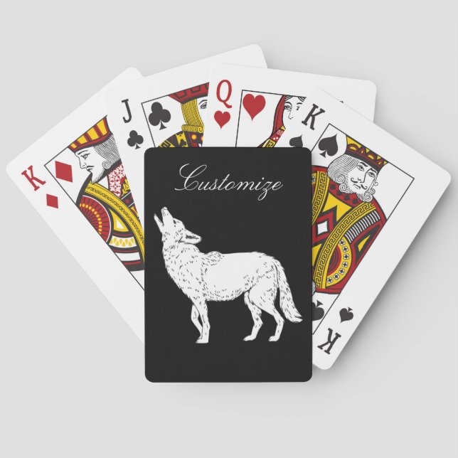 Coyote Howling Thunder_Cove Playing Cards (Back)