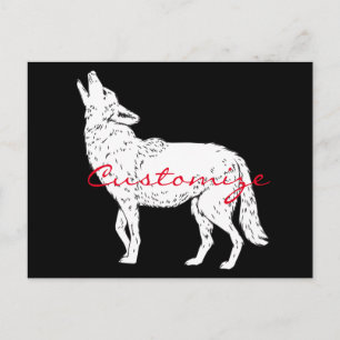 Coyote Howling Thunder_Cove Postcard