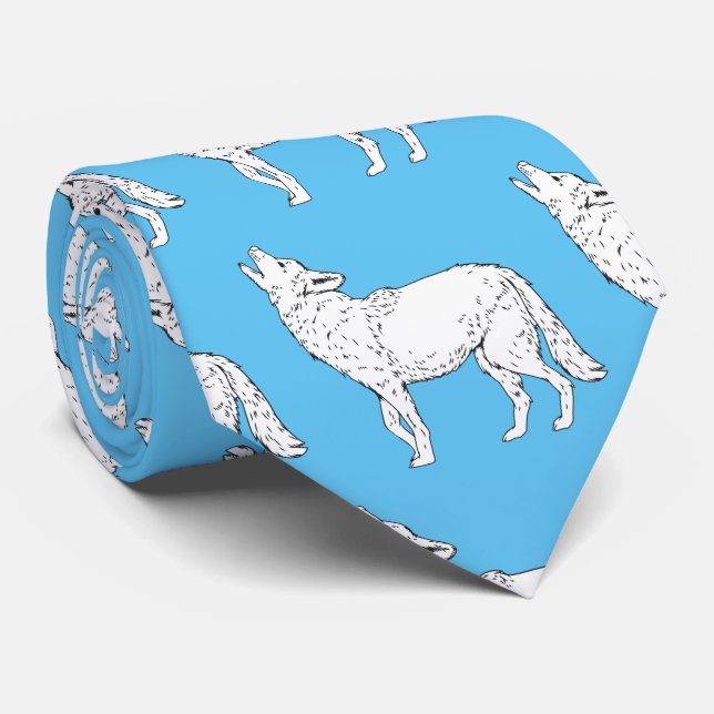 Coyote Howling Thunder_Cove Tie (Rolled)