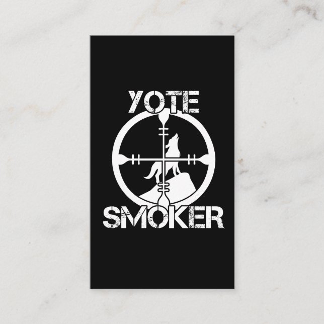 Coyote Hunter Yote Sniper Wild Animal Hunting Business Card (Front)