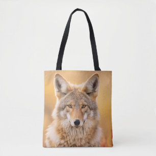 Coyote in nature tote bag
