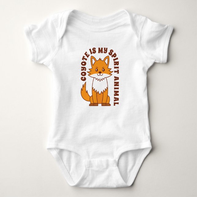 Coyote Is My Spirit Animal Baby Bodysuit (Front)