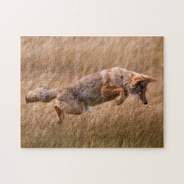 Coyote Leaping - Gibbon Meadows Jigsaw Puzzle (Horizontal)