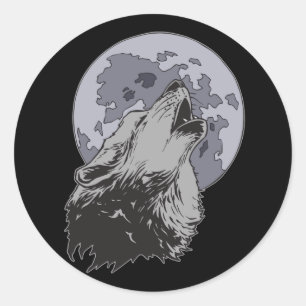 Coyote Moon Classic Round Sticker