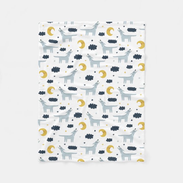 Coyote Moon Fleece Blanket (Front)