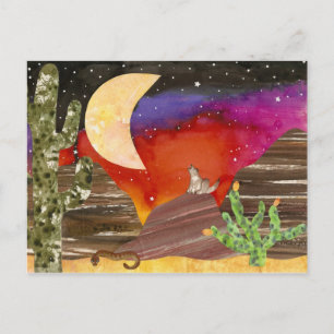 Coyote Moon Night Songs Postcard