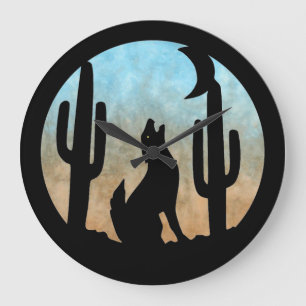 Coyote Moon Wall Clock
