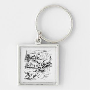 Coyote Pups Key Ring