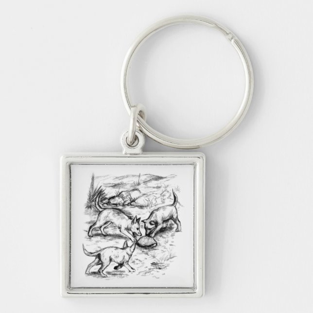 Coyote Pups Key Ring (Front)
