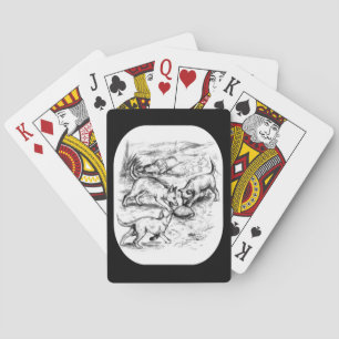 Coyote Pups Playing Cards