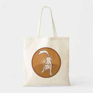 Coyote Retro Sunset Vintage Wilderness Animal Art  Tote Bag