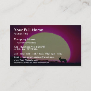 Coyote, Southwest, special effect Business Card