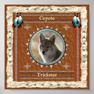 Coyote  Trickster Energy  Poster