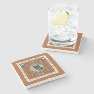 Coyote Trickster Energy Stone Coaster