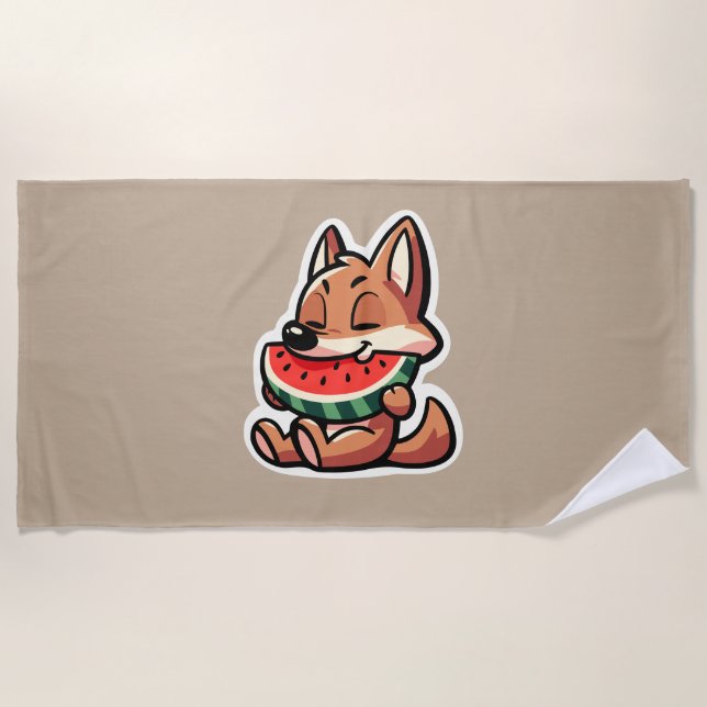 Coyote Watermelon Beach Towel (Front)