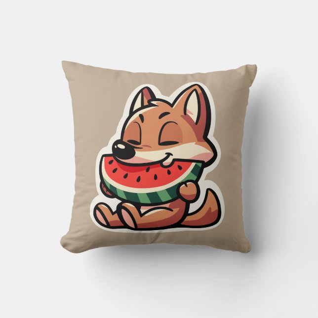 Coyote Watermelon Cushion (Front)